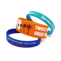 Colorful Rubber Wristband Blank Reusable Pastel Pvc Rubber Silicone Bracelet Wristband With Logo Custom
