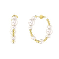 Melynn 925 Sterling Fine Silver Jewelry Wholesale Hoop Earring With Baroque Fresh Water Pearl 26mm Design for Women Ladies Girls