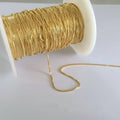 Vintage Real 14K Gold Filled Box Chain Bulk for Women Jewelry Making
