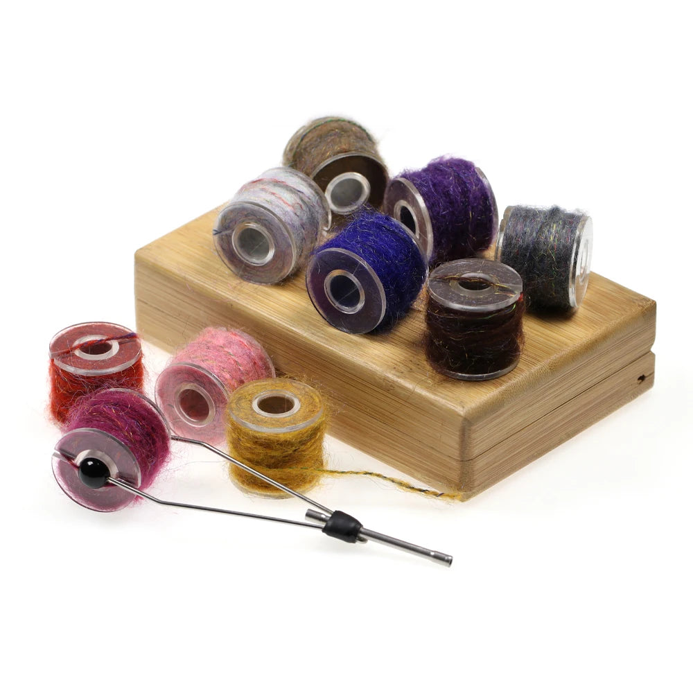 Bulk 20M/Spool Synthetic Dirty Bug Yarn Mottled Dubbing Rope Fibrous Buggy Thread Line Caddis Worm Shrimp Fly Tying Material
