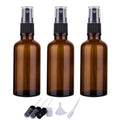 Source Factory Custom 60ml 120ml 2oz 4oz Amber Frosted Boston Round Cosmetic Glass Spray Bottle With Mist
