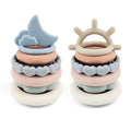 6 Pcs Pink Stacking Blocks Silicone Stacking Tower Ring