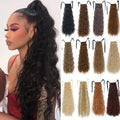 16-34inch Wig Ponytail Corn Whisker Ponytail Wig Piece Women's High Temperature Silk Stretch Lace Intranet Ponytail
