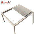 Luxury Pergola Aluminio 4x3 Louvre Roof Hotel Stackable Pergola Automatic with Rain Sensor Louvre Retractable Pergola Aluminium