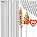 Hstyle 100PCS 6 Inch Clear Reusable Acrylic Rods Making Lollipops Cake Pops Candies Chocolates Cookies Acrylic Lollipop Sticks