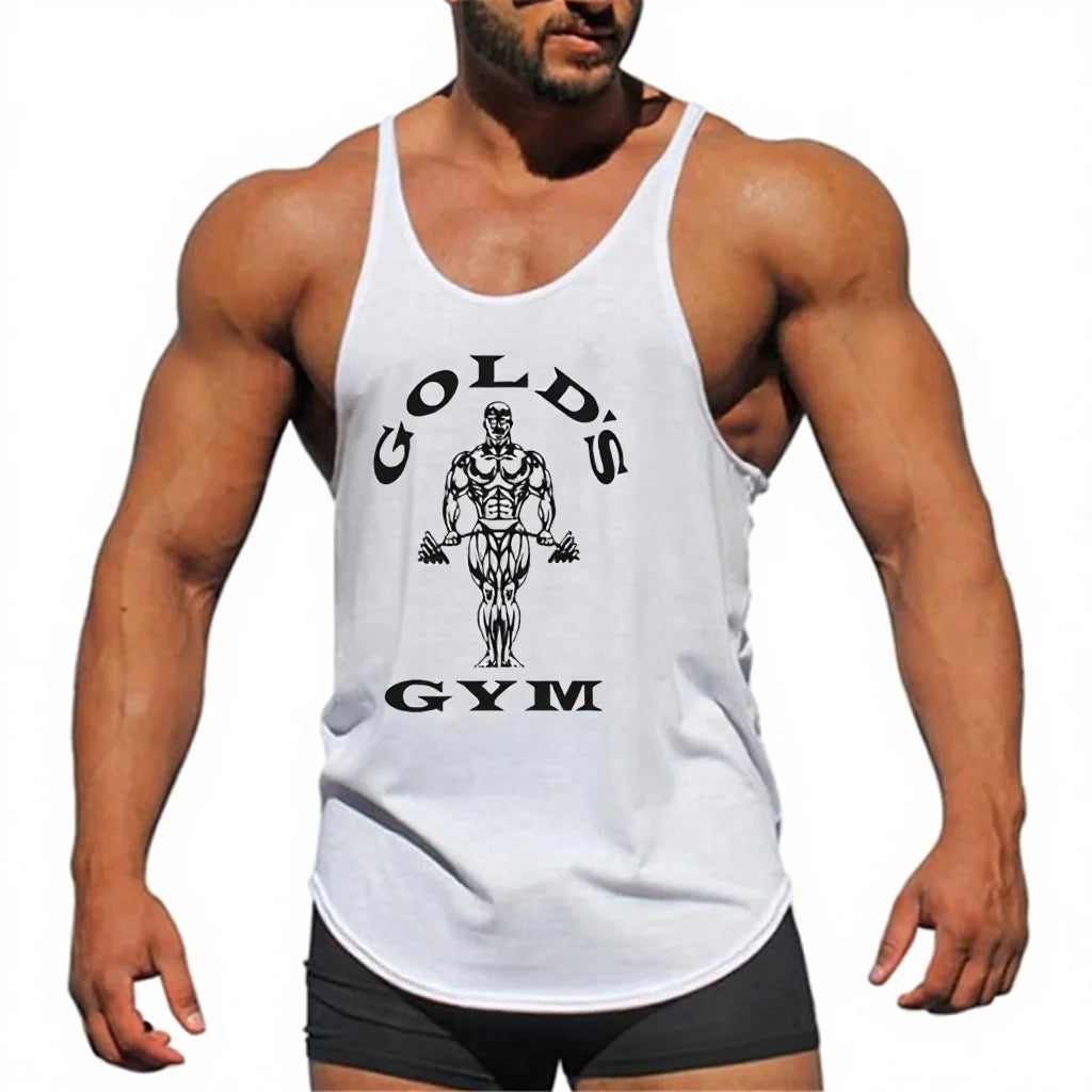 Custom Men's Gym Tank Top 100% Cotton Breathable Active Athletic Fitness Wear Hip Hop Style Knitted