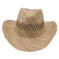 Fashion Men's Women's Wide Brim Western Cowboy Cowgirl Hat Natural Grass Straw Fishing Beach Sun Hat for Outdoor Travel Beach