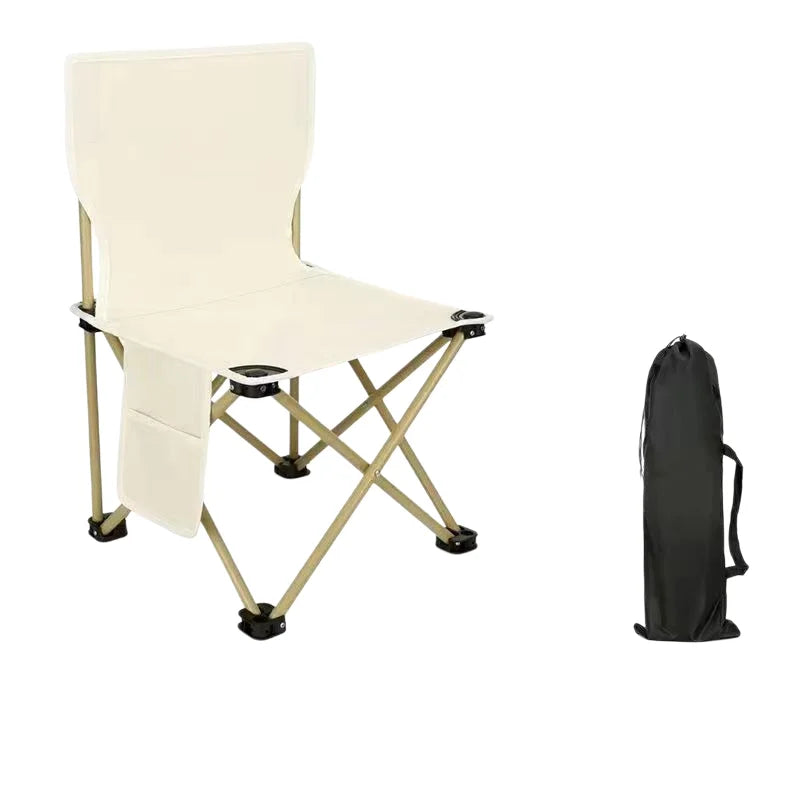 L Size Lightweight Portable 600D Fabric Camping Chair Folding Metal Iron Outdoor Furniture for Park Use