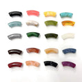 Wholesale Vintage Style 11*35mm Bent Acrylic Bracelet Accessories DIY Loose Beads for Women & Children's Jewelry Selling