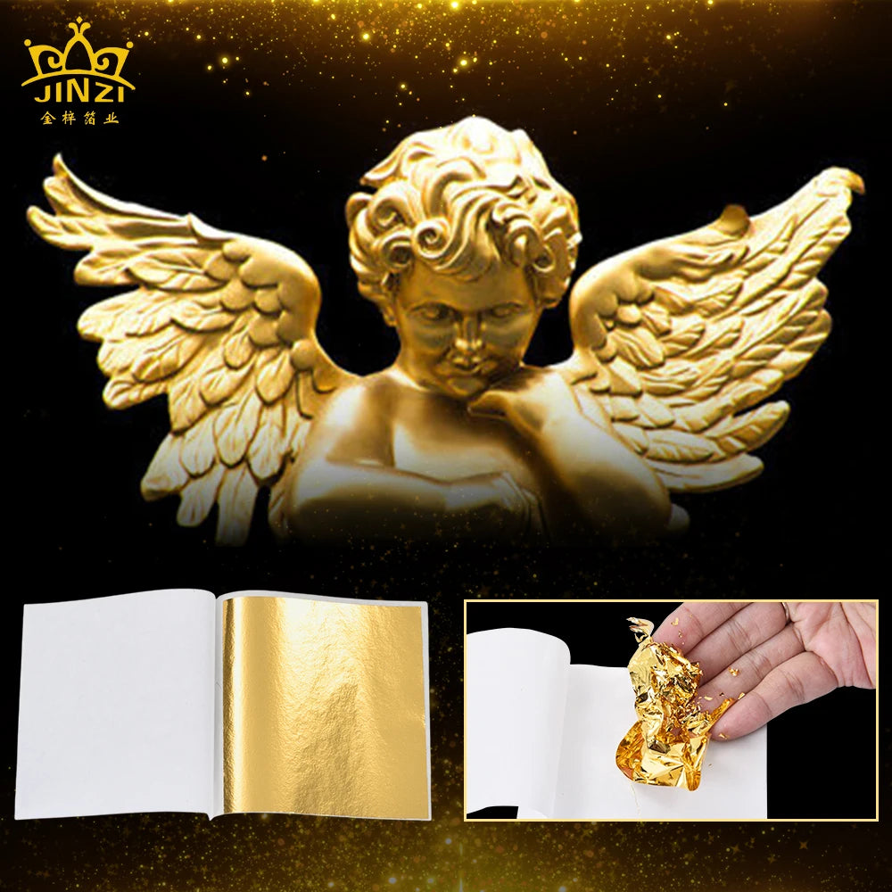 9*9cm 100 Sheets/Pack Nail Art DIY Artistic Work Decor Gold Foil Leaf Sheets