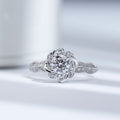 MSR-1136 18k Gold Ladies Wedding Band Engagement Ring Round Cut 0.6ct D VS1 Lab Grown Diamond Ring