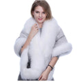 Luxury Ladies Cape Fur Shawl Fox Fur Trimmed Mink Fur Poncho for Women