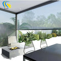 Motorized Outdoor Blinds Windproof Zip Track Blinds Sunscreen Motorized Outdoor Shade Balcony Blind