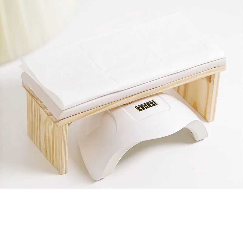 Solid Wood PU Leather Table Mat Nail Art Rest Pillow Manicure Pillow Arm Rest Stand Cushion Holder for Nail Art Salon Use
