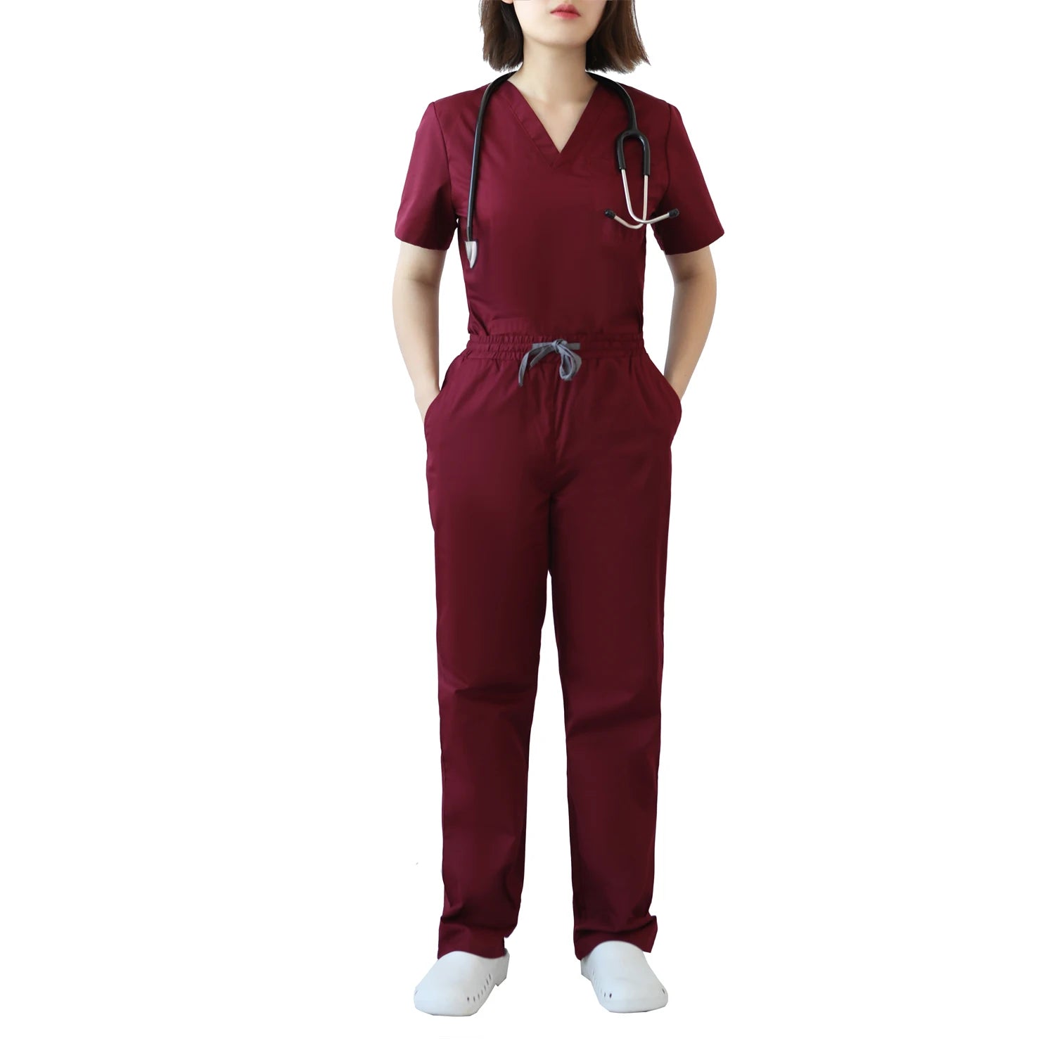 Fashionable Designs Comfortable Modern Hospital Nurse Uniform Scrubs for Women Set Clearance Nursing Tops for Breastfeeding