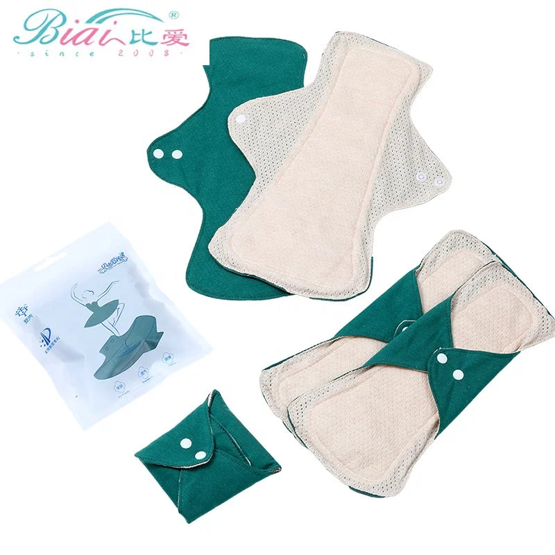 18.5*25cm Washable Organic Menstrual Cotton Period Pads Panty Liners Feminine Hygienepanty Liner Towel Pads Washable
