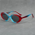 New Arrival TR90 Oval Sunglasses Custom Logo Trendy UV400 Acetate Shades in Multiple Colors Blue Black Red Gray Tea for Unisex