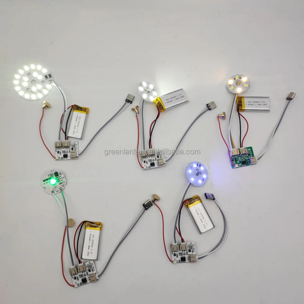 5V Touch Dimming 31mm PCB Led Chip White Warm RGB Remote Night Lamp Light Accessories Solder-free Full Set DIY Assembly Parts