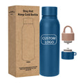 Custom Logo 600ml Drink Bottle Stainless Steel Double Wall Vaccum Flask Thermal Rubber Paint Matte Sports Water Bottle