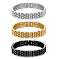 Yiwu Daicy French Classics 2024 Stainless Steel Simple Watch Bracelet Women 10mm Gold Plated Open Bracelet for Men Fine Jewelry
