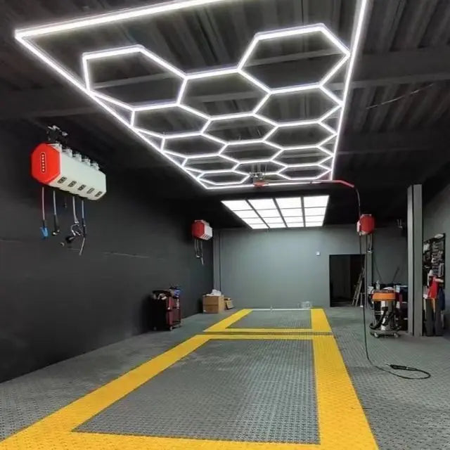 Best Selling Industrial Working Light 6000K Detailing Car Workshop Hexagon Led Light for Ceiling Honeycomb Led Lights