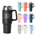 CUSTOM LOGO Double Wall Skinny Cup Mug Wholesale Travel Mug 40OZ 304 Stainless Steel Vacuum Car Tumbler With Handle