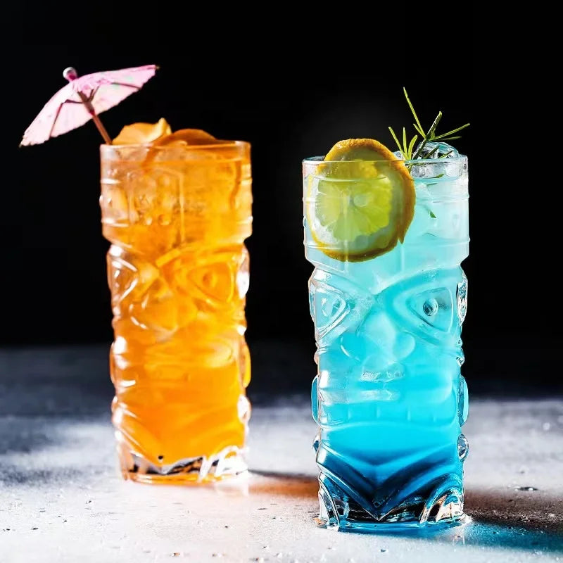 2025 Creative Thickened Home Bar Whiskey Drink Cups Hawaiian Grimace Tiki Juice Glasses