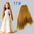 Cheap Price Animal Hair Goat Hair Weft for Doll Hair Wig Blyth Doll 17# Color 8'' Hair Length min Order 1 Piece