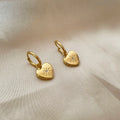 2022 New 14mm Diameter Stainless Steel Love Heart Earrings Cubic Zircon Small Hoop Earrings Women INS Korean Minimalist Jewelry