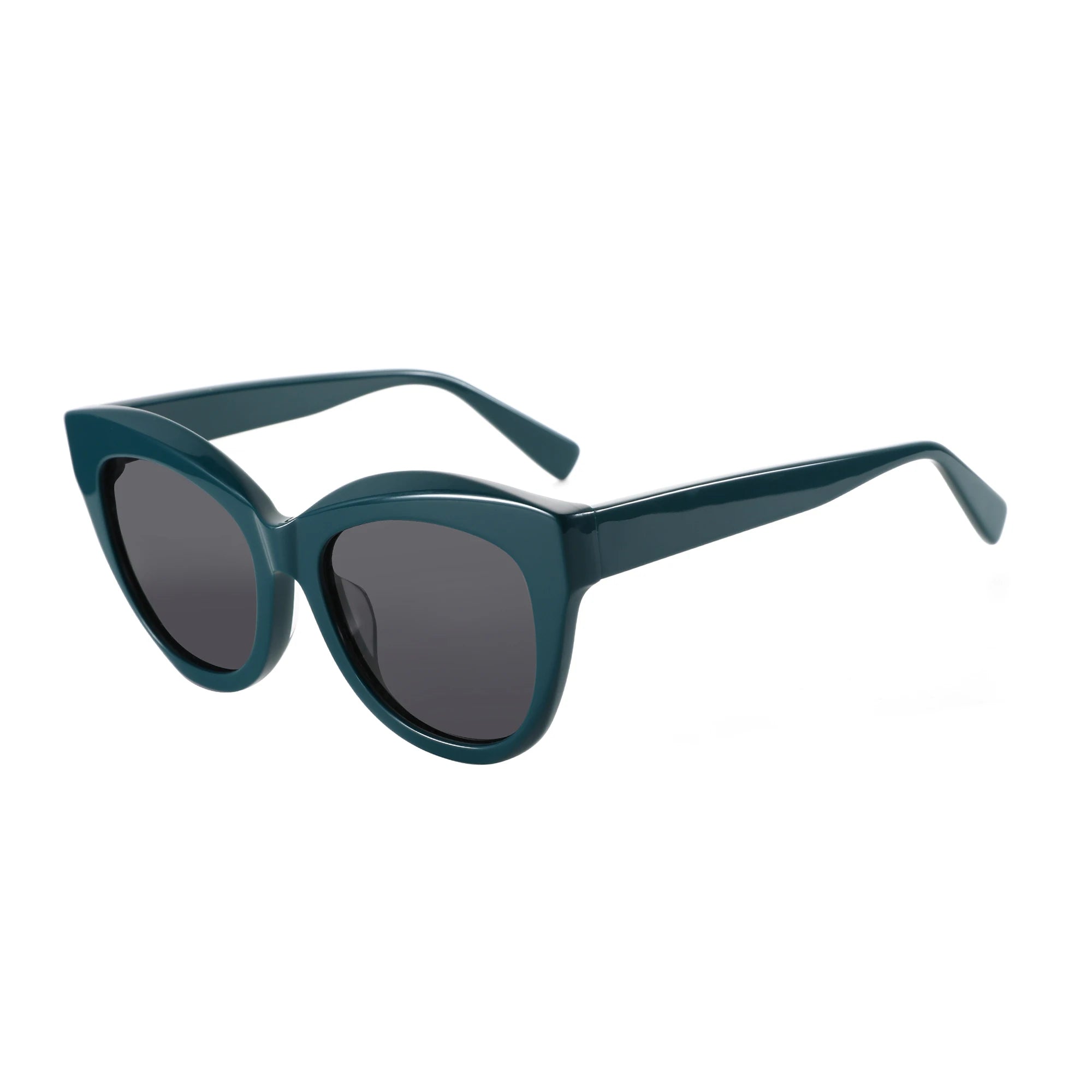 2024 New Wholesaler Price Big Size Cat Eye Retro Fashion Thick Acetate Anti Reflective UV 400 Polarized Sunglasses for Women