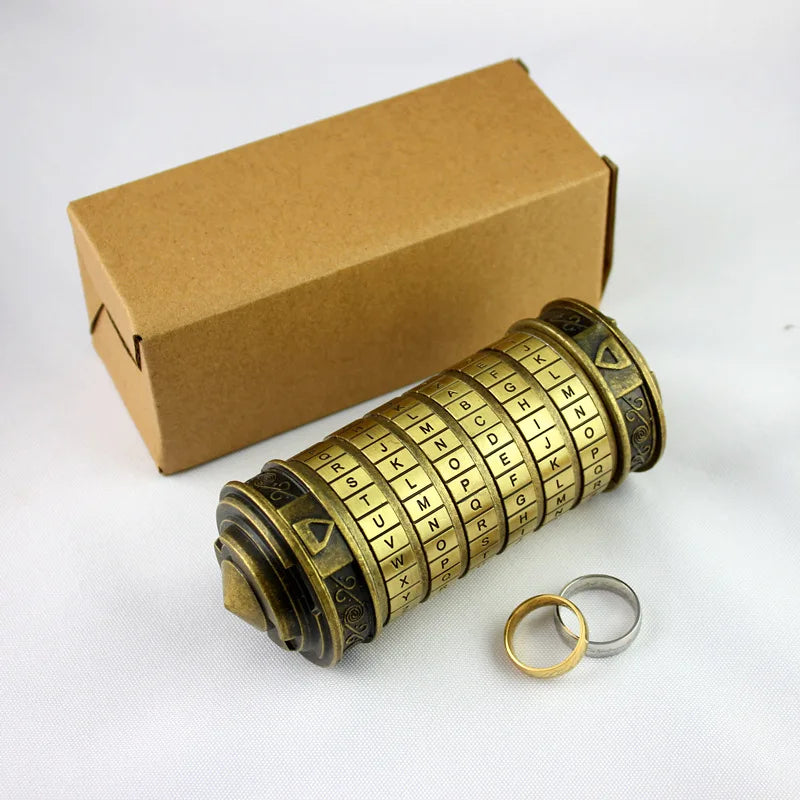 The Da Vinci Code Cryptex  Valentine's Day Christmas Gifts Customized Box for Girlfriend Boyfriend Birthday Gift Metal Craft