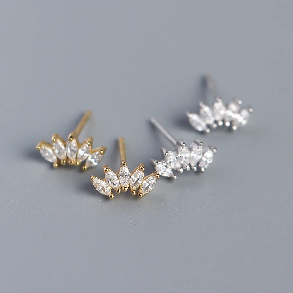 Wholesale New Design INS 925 Sterling Silver Jewelry Cubic Zirconia Stud Earrings Women