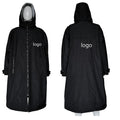 Black Waterproof Dry Surf Robe Coat Changing Robe Waterproof Plus Size Women and Men's Jackets Parka Coat Ready to Ship