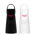 Custom Cotton Waterproof Adjustable Bib Barista Bartender Baker Waitstaff Uniform Work Aprons Kitchen Chef Apron with Pocket