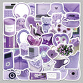 50PCS Funny Aesthetic Kawaii Pastoral INS Fresh Girly Purple VSCO Sticker