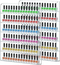 2 Pack Nail Polish Wall Racks 20 * 24 Inch Hold up to 240 BottlesClear Acrylic Nail Polish Shelf Organizer Wall Mounted 6 Rows