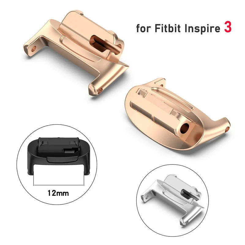 Smartwatch Band Accessories Stainless Steel Metal Smart Watch Band Connector Adapter for Fitbit Inspire 3