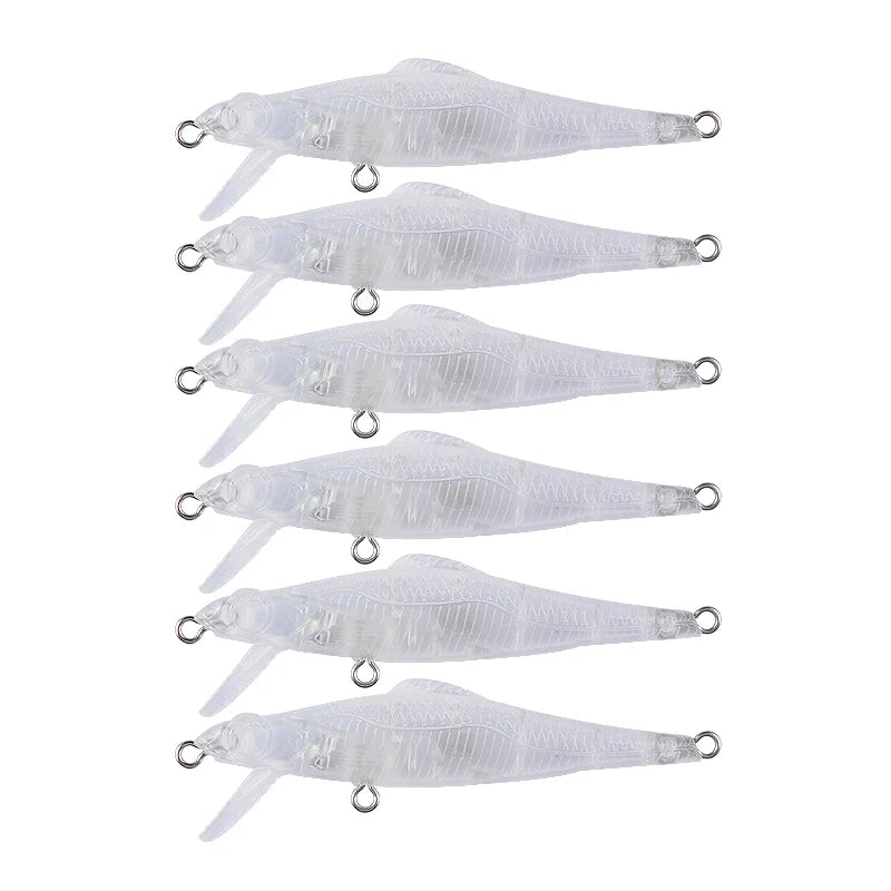 NO MOQ 69mm 3.79g unpainted fishing lure blanks  Minnow bait Fishing Lure Body LQN15