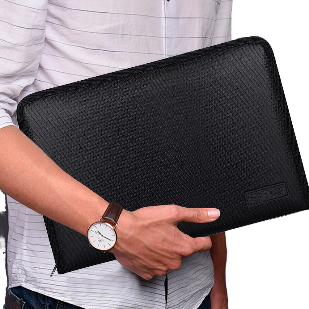 24-Pocket Expanding File Folder Zipper Fireproof Waterproof Office Organizer Customizable OEM Logo Document Collection Bag