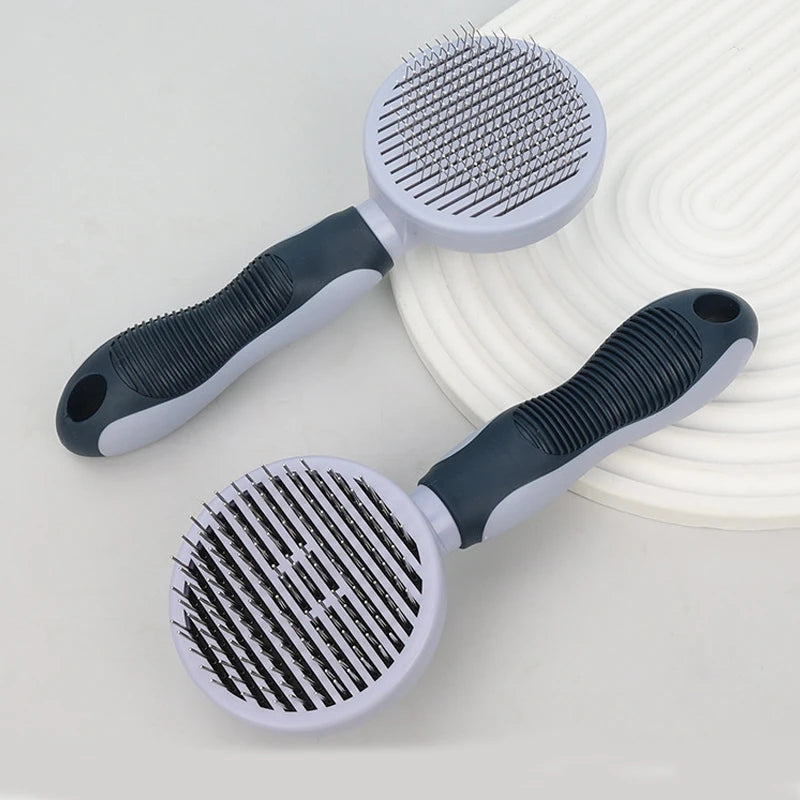 Dog Self Cleaning Slicker Brush Skin Friendly Pet Deshedding Grooming Tool Comb for Dogs & Cats