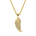 CN161 Gold Plated Brass Setting CZ Pendant Iced Out Cubic Zircon Rope Chain Necklace Hip Hop Gift Jewelry Bling Bling MegaBDM