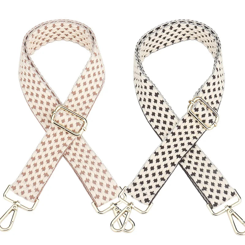 Meetee B-S1168 Solid Color Woven Jacquard Canvas Webbing Tote Bag Accessories Interchangeable Long Shoulder Straps
