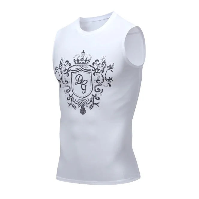 Men Compression Gym Sleeveless Shirts Tank Top Running Gym Sleeveless Shirts