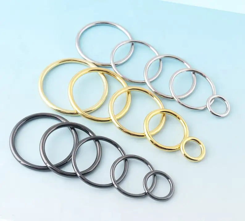 Swimsuit Bikini Metal O Ring Connectors Silver Zinc Alloy Rust-proof Buckle Rings for Swimwear Decor