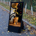 Battery Powered 55inch Outdoor LCD Digital Signage Player with IP65 Rating SDK Enabled on Wheels for Shopping Mall Use