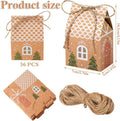 Merry Christmas House Shape Kraft Paper Packaging Gift Box Custom Logo for Snack Cookies and Candles