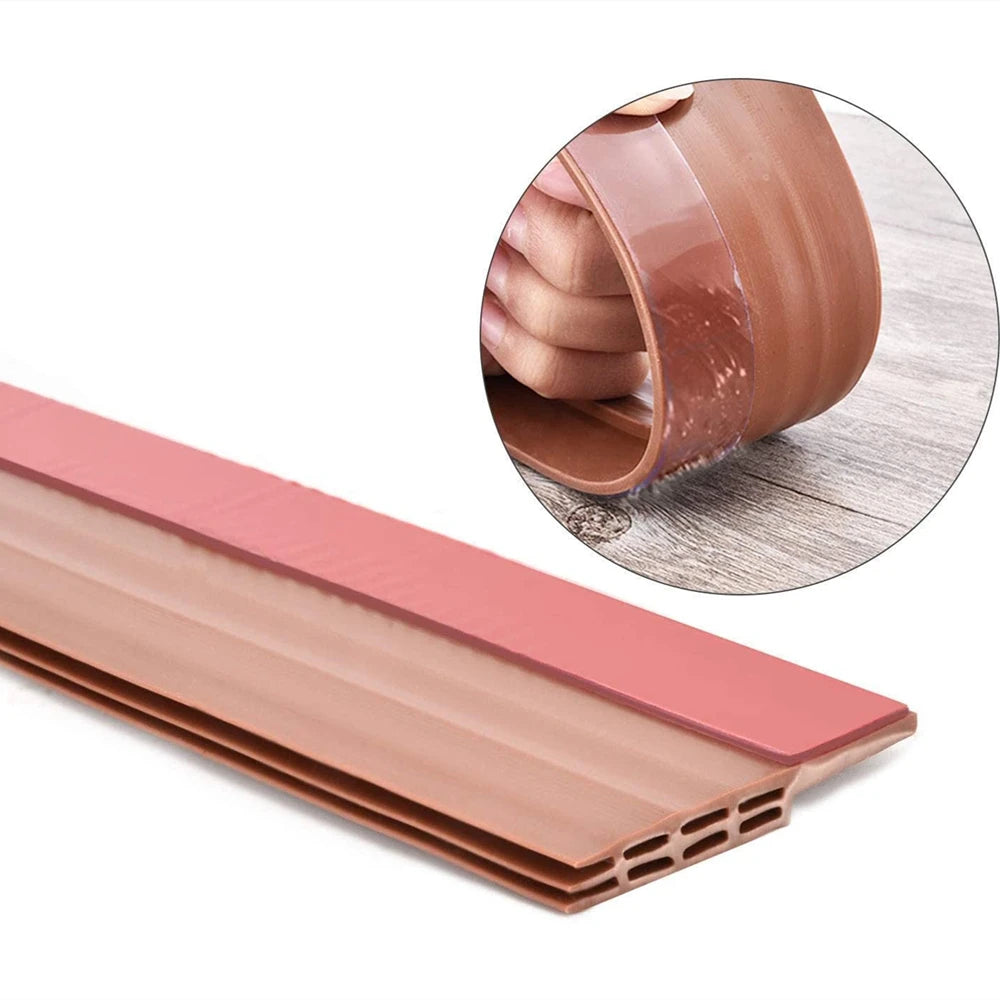 Door Sweep With Strong Adhesive Silica Gel Door Bottom Seal Door Draft Used for Dust-proof Wind-proof Soundproof