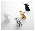Golden Brushed Stainless Steel Wall Hanging Clothing Horse Head Hooks