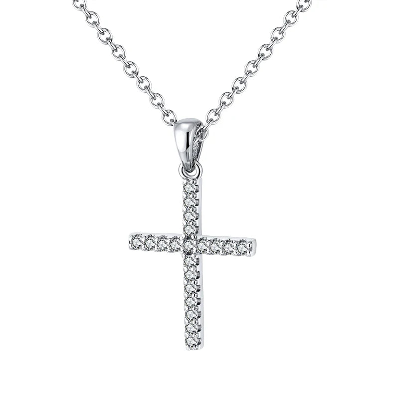 RINNTIN SN219 Hot Selling 925 Sterling Silver 14K Gold Plated Cross Necklace for Women