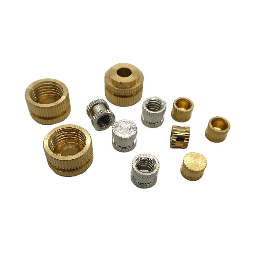 M2-M20 Nickel Plated Zinc Plated Brass Fully Threaded Knurled Nuts Custom Insert Nuts